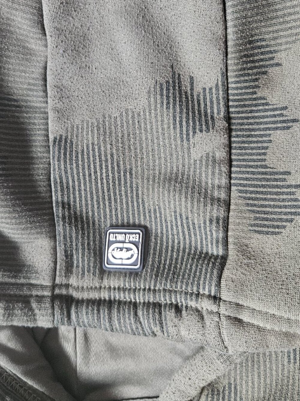 Ecko Unltd Mens XL Camo Hoodie Olive Green Pullover Sweatshirt World Renowned - Picture 6 of 9